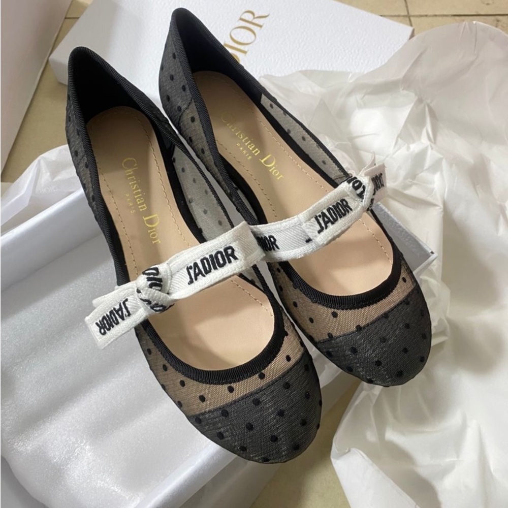 Christian Dior Miss J’ADIOR Dotted Ballet Flat Size 37